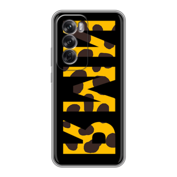 Силиконовый чехол на OPPO Reno12 Pro с принтом ИМЯ