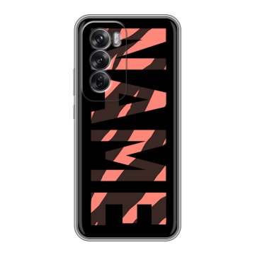 Силиконовый чехол на OPPO Reno12 Pro с принтом NAME