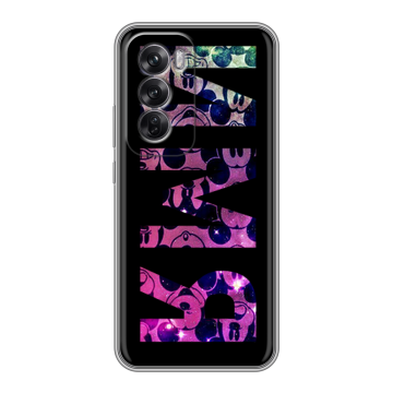 Силиконовый чехол на OPPO Reno12 Pro с принтом ИМЯ