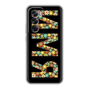 Силиконовый чехол на OPPO Reno12 Pro с принтом ИМЯ