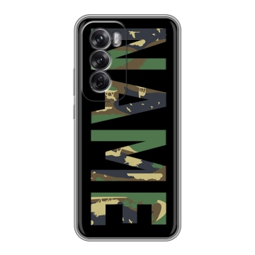 Силиконовый чехол на OPPO Reno12 Pro с принтом NAME