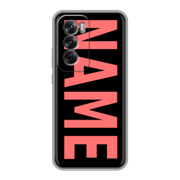 Силиконовый чехол на OPPO Reno12 Pro с принтом NAME