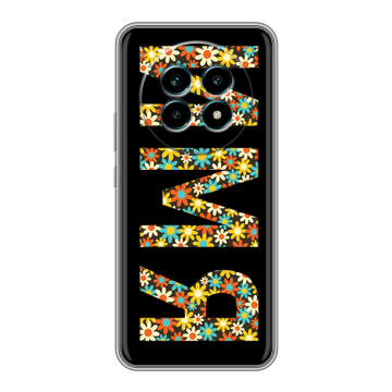 Силиконовый чехол на Realme 13 Pro Plus с принтом ИМЯ
