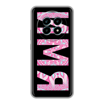 Силиконовый чехол на Realme 13 Pro Plus с принтом ИМЯ