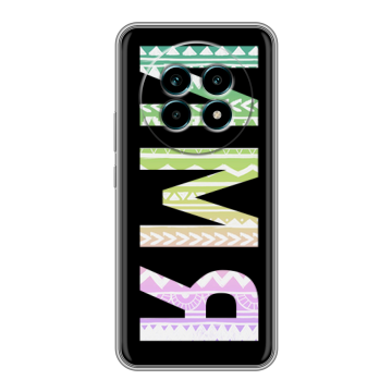 Силиконовый чехол на Realme 13 Pro Plus с принтом ИМЯ