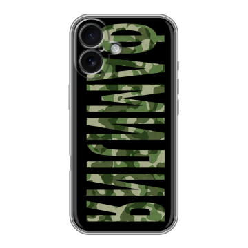 Силиконовый чехол на Iphone 16 с принтом ФАМИЛИЯ
