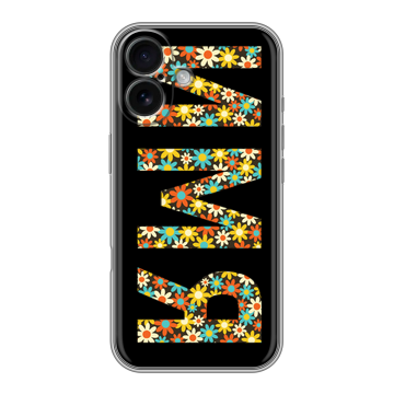 Силиконовый чехол на Iphone 16 с принтом ИМЯ