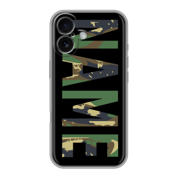 Силиконовый чехол на Iphone 16 с принтом NAME