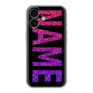 Силиконовый чехол на Iphone 16 с принтом NAME