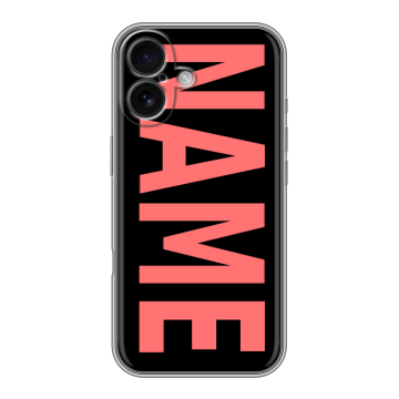 Силиконовый чехол на Iphone 16 с принтом NAME