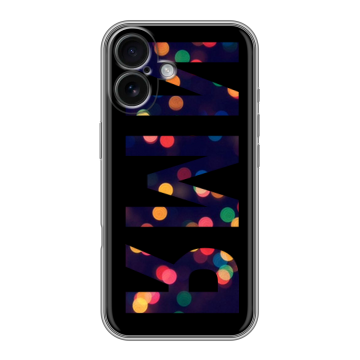 Силиконовый чехол на Iphone 16 с принтом ИМЯ
