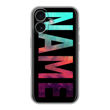 Силиконовый чехол на Iphone 16 с принтом NAME