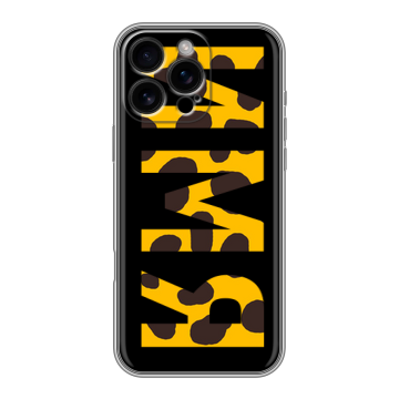 Силиконовый чехол на Iphone 16 Pro Max с принтом ИМЯ