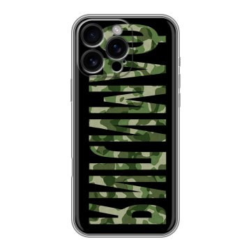Силиконовый чехол на Iphone 16 Pro Max с принтом ФАМИЛИЯ