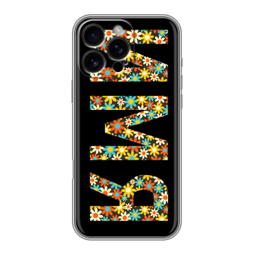 Силиконовый чехол на Iphone 16 Pro Max с принтом ИМЯ