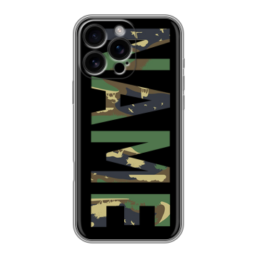 Силиконовый чехол на Iphone 16 Pro Max с принтом NAME