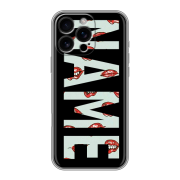 Силиконовый чехол на Iphone 16 Pro Max с принтом NAME