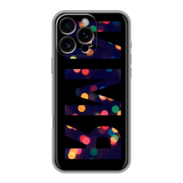 Силиконовый чехол на Iphone 16 Pro Max с принтом ИМЯ