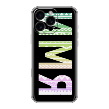 Силиконовый чехол на Iphone 16 Pro Max с принтом ИМЯ