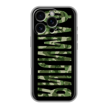 Силиконовый чехол на Iphone 16 Pro с принтом ФАМИЛИЯ