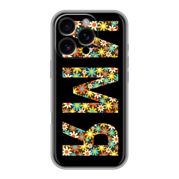 Силиконовый чехол на Iphone 16 Pro с принтом ИМЯ