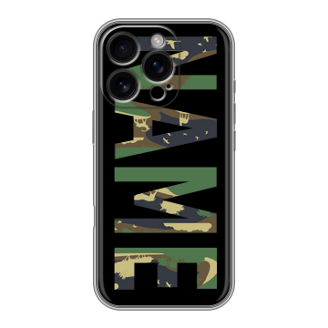 Силиконовый чехол на Iphone 16 Pro с принтом NAME