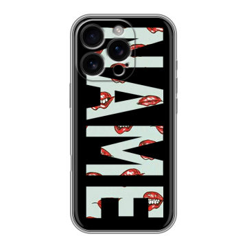 Силиконовый чехол на Iphone 16 Pro с принтом NAME