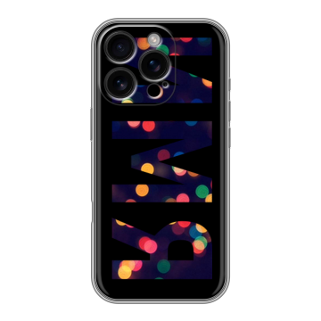 Силиконовый чехол на Iphone 16 Pro с принтом ИМЯ