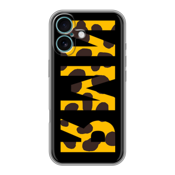 Силиконовый чехол на Iphone 16 Plus с принтом ИМЯ