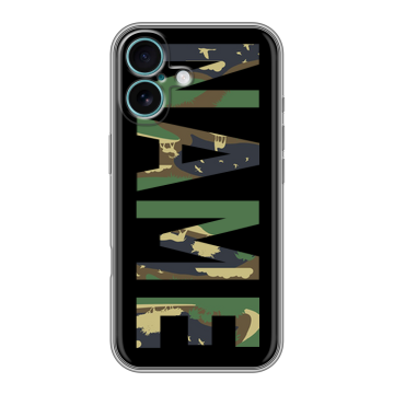 Силиконовый чехол на Iphone 16 Plus с принтом NAME