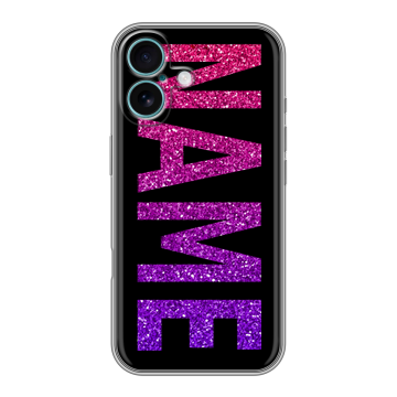 Силиконовый чехол на Iphone 16 Plus с принтом NAME