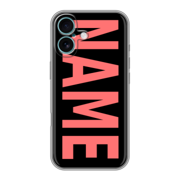 Силиконовый чехол на Iphone 16 Plus с принтом NAME