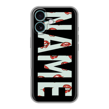 Силиконовый чехол на Iphone 16 Plus с принтом NAME