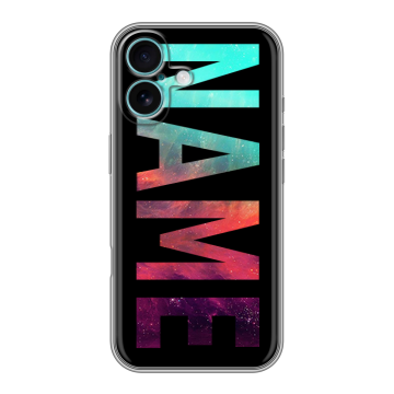 Силиконовый чехол на Iphone 16 Plus с принтом NAME
