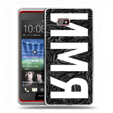 Силиконовый чехол на HTC Desire 600 с принтом ИМЯ