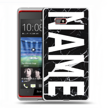 Силиконовый чехол на HTC Desire 600 с принтом NAME