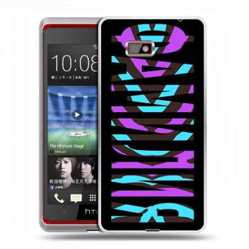 Силиконовый чехол на HTC Desire 600 с принтом ФАМИЛИЯ