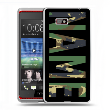 Силиконовый чехол на HTC Desire 600 с принтом NAME