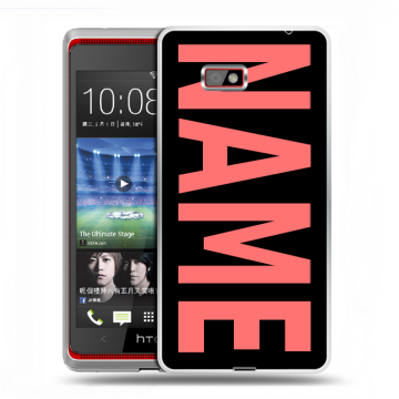 Силиконовый чехол на HTC Desire 600 с принтом NAME