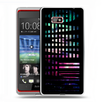 Силиконовый чехол на HTC Desire 600 с принтом ФАМИЛИЯ
