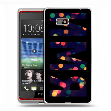 Силиконовый чехол на HTC Desire 600 с принтом ИМЯ