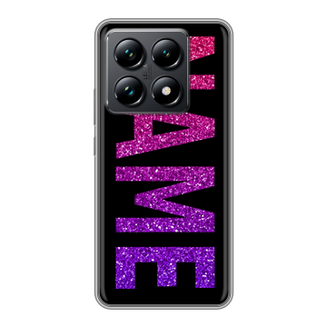 Силиконовый чехол на Xiaomi 14T Pro с принтом NAME
