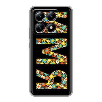 Силиконовый чехол на Xiaomi 14T с принтом ИМЯ
