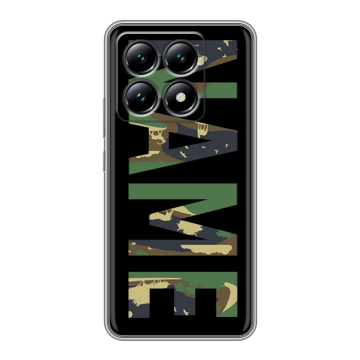 Силиконовый чехол на Xiaomi 14T с принтом NAME