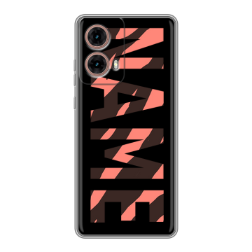Силиконовый чехол на Motorola Moto G85 с принтом NAME