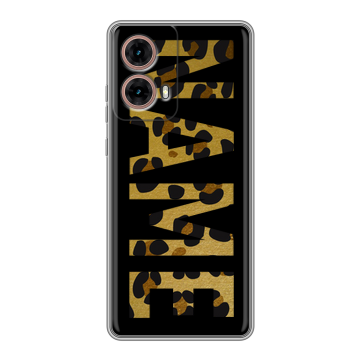 Силиконовый чехол на Motorola Moto G85 с принтом NAME