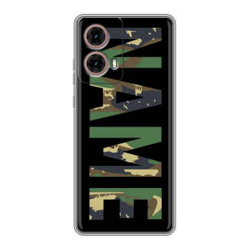 Силиконовый чехол на Motorola Moto G85 с принтом NAME