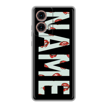Силиконовый чехол на Motorola Moto G85 с принтом NAME