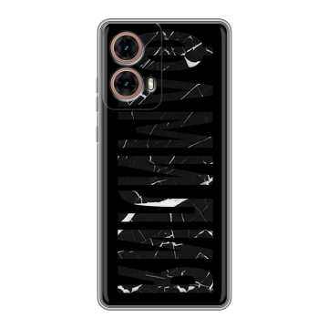 Силиконовый чехол на Motorola Moto G85 с принтом ФАМИЛИЯ