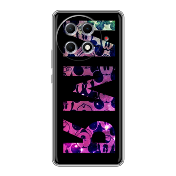 Силиконовый чехол на Tecno Camon 30S Pro с принтом ИМЯ